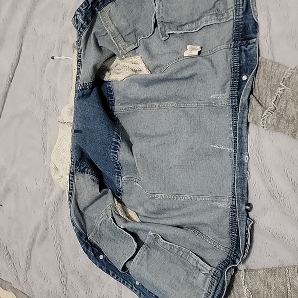 Free People Distressed Hooded Jean Jacket - Picture 11 of 11
